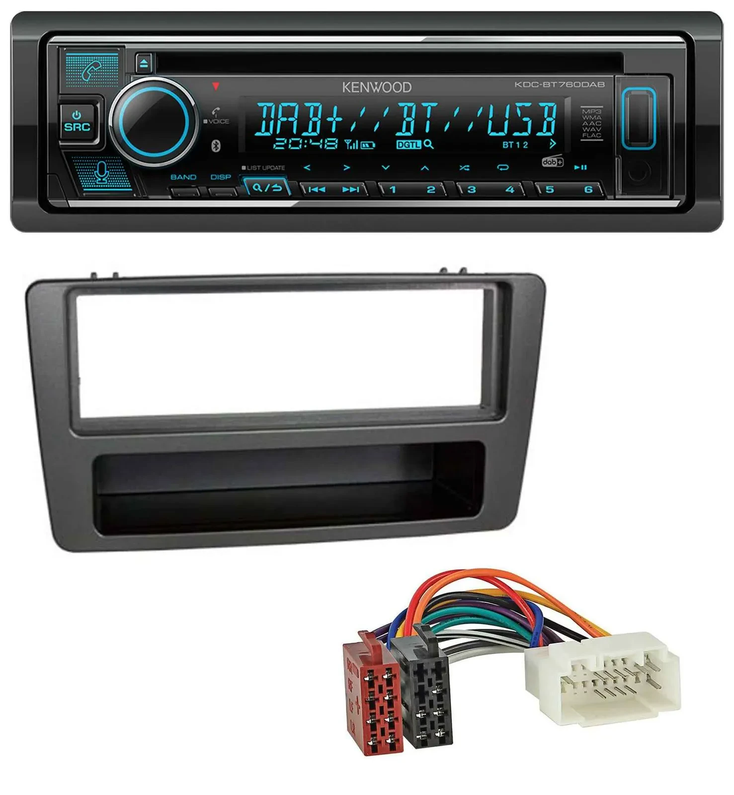 Kenwood MP3 Bluetooth DAB USB CD Autoradio für Honda Civic 01-03 man. Klima anth