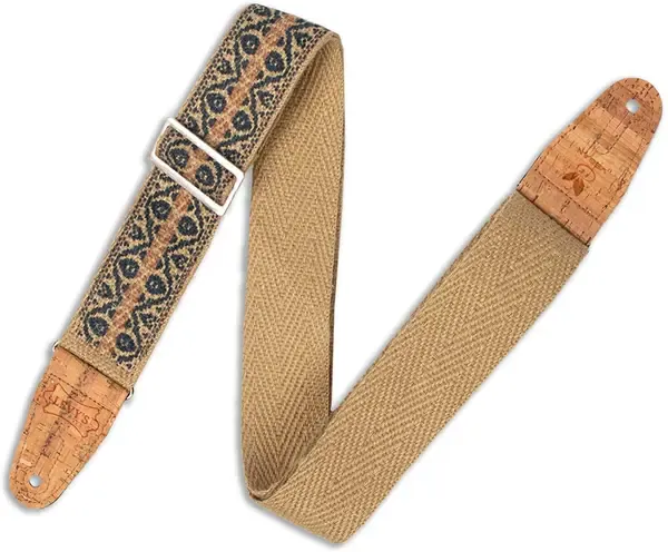 Ремень для гитары Levy's MH8P-007 2" Hemp Vegan Guitar Strap w/ Berry And Taupe Motif On Natural H