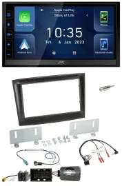 JVC DAB Bluetooth Lenkrad USB 2DIN Autoradio für Fiat Doblo ab 2015 schwarz