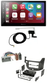 Автомагнитола Pioneer 2DIN, USB, Bluetooth, DAB, для Honda Jazz (с 2009), тёмно-серая