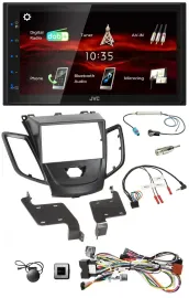 JVC USB Bluetooth Lenkrad DAB 2DIN Autoradio für Ford Fiesta 08-10 schwarz