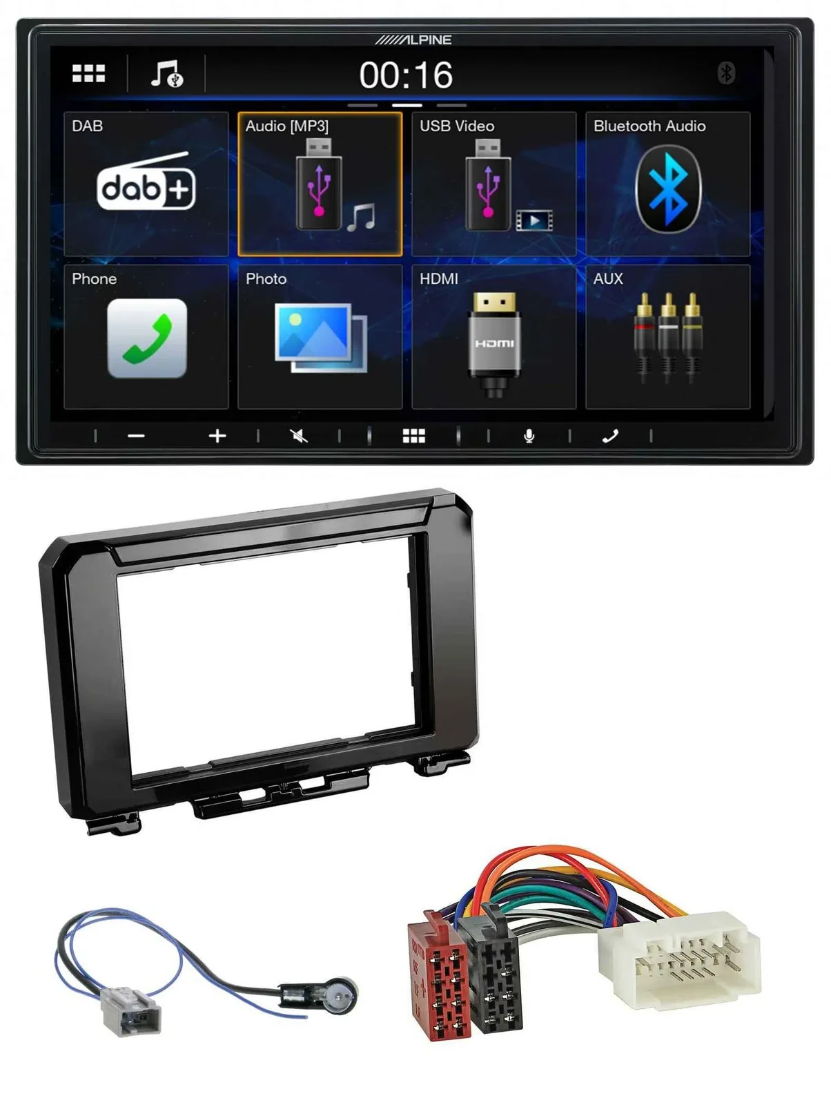 Автомагнитола Alpine 2 DIN, Bluetooth, DAB, USB, для Suzuki Jimny GJ (с 2018)