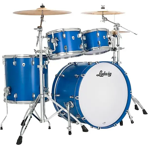 Ударная установка акустическая Ludwig NeuSonic 4-Piece Mod 2 Shell Pack With 22" Bass Drum Satin Royal Blue