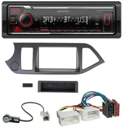 Автомагнитола для Kia Picanto (с 2011) Kenwood Bluetooth USB DAB MP3 без Start-Stop