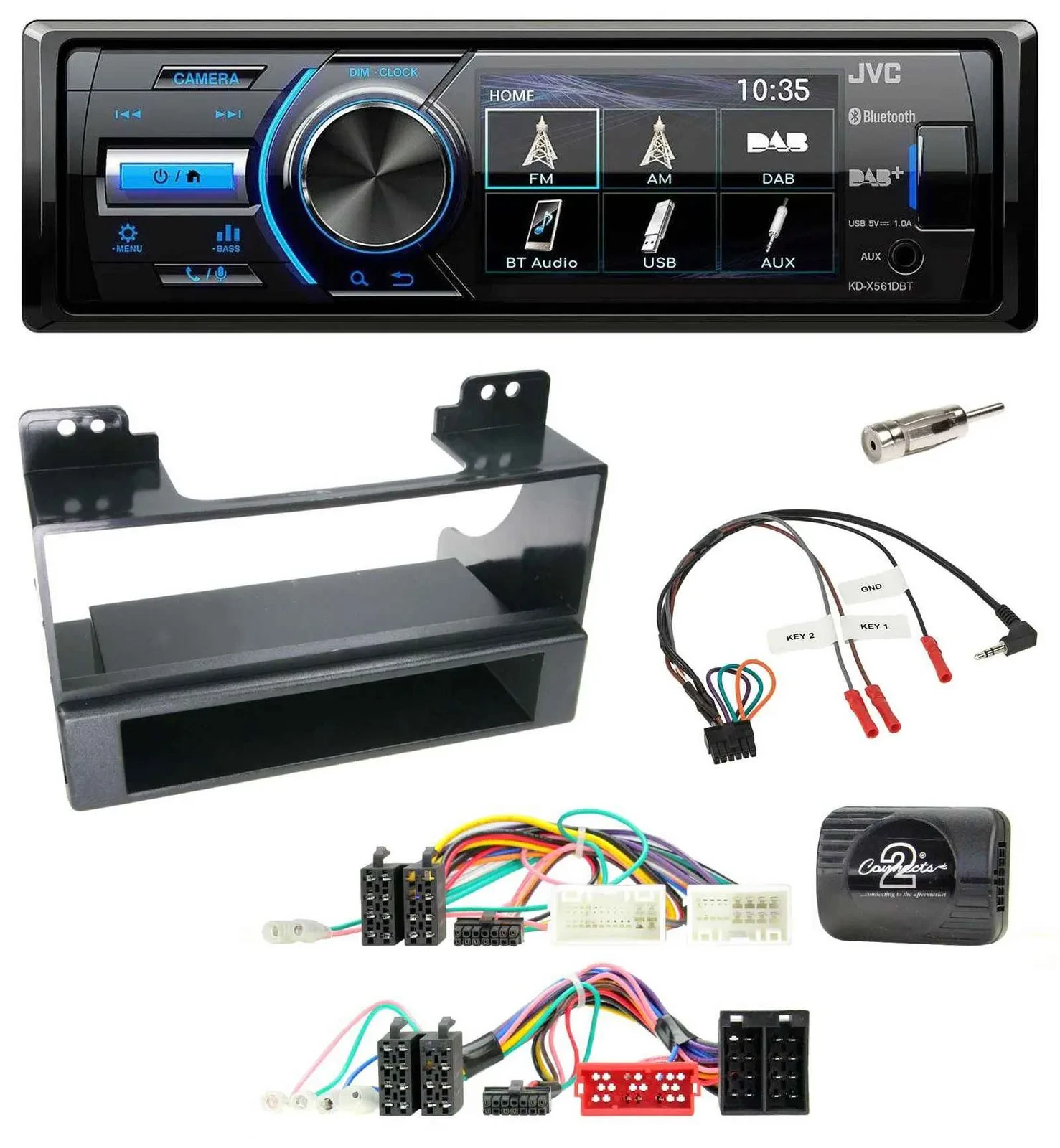 JVC Bluetooth Lenkrad USB DAB Autoradio für KIA Carnival II VQ 2006-2011