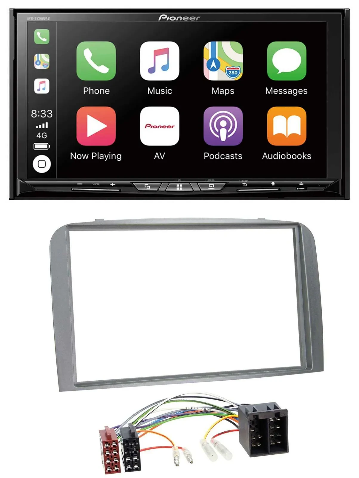 Pioneer 2DIN MP3 USB DAB DVD Bluetooth Autoradio für Alfa Romeo 147 GT 00-10 sil