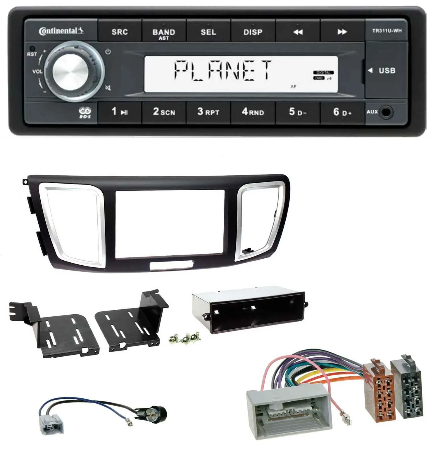 Continental USB MP3 AUX 1DIN Autoradio für Honda Accord (ab 2011)