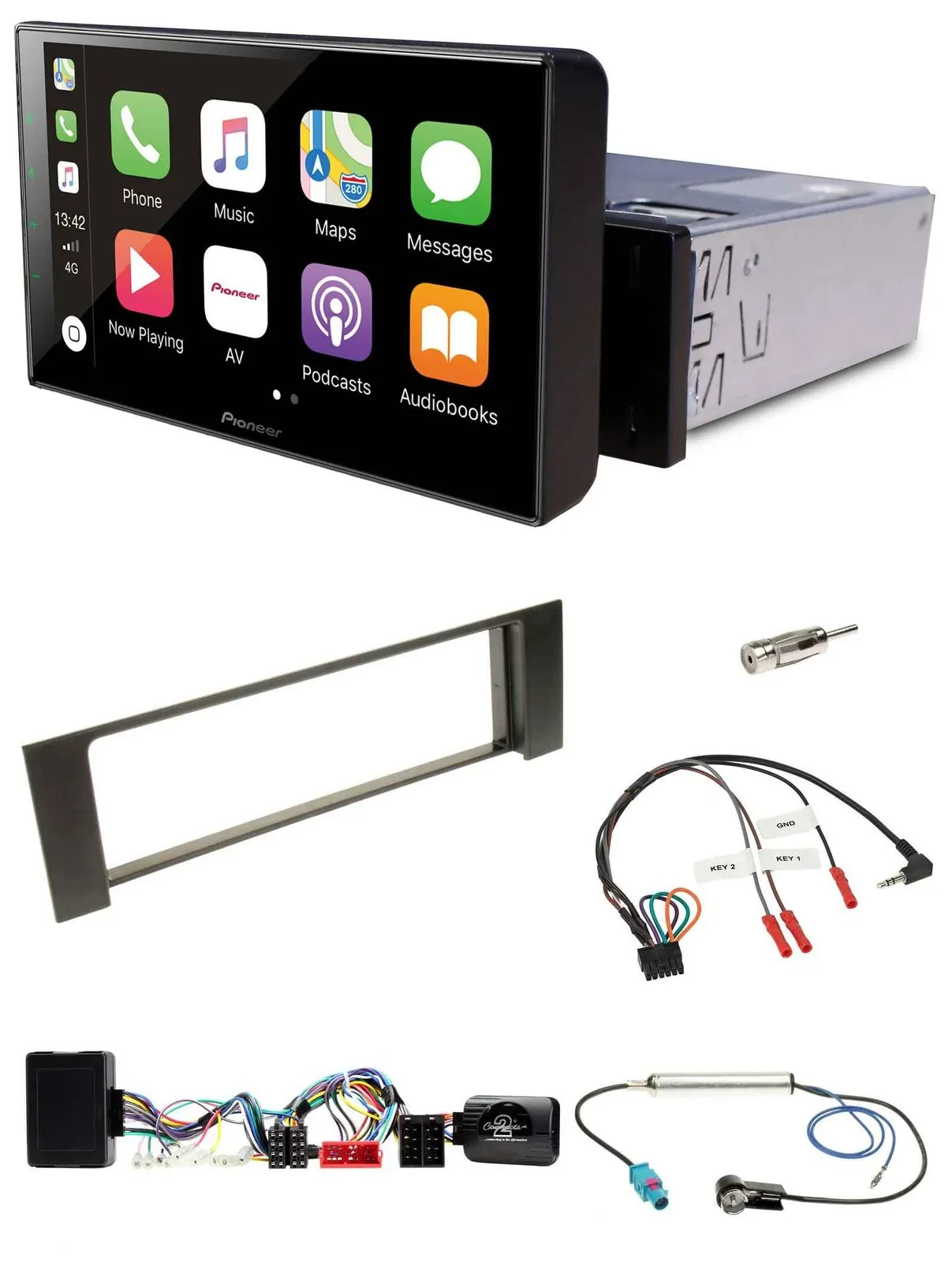 Pioneer Bluetooth Lenkrad DAB USB Autoradio für Audi A4 B6 00-04 Bose Vollaktivs