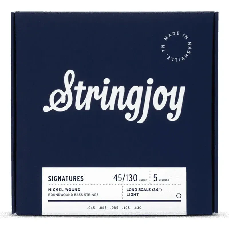 Струны для бас-гитары StringJoy 5-String Light Gauge 45-130 Long Scale Nickel Wound