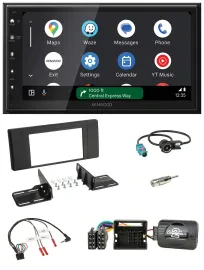 Kenwood DAB Bluetooth USB Lenkrad 2DIN Autoradio für BMW X5 E53 2000-2006