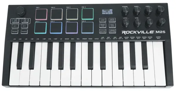 Midi-клавиатура Rockville M25 Black