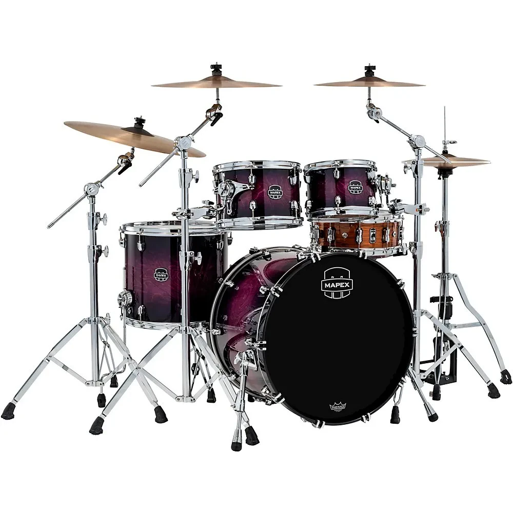 Mapex Saturn VI Rock 4-Piece Shell Pack With 22" Bass Drum Royal Purple Burst