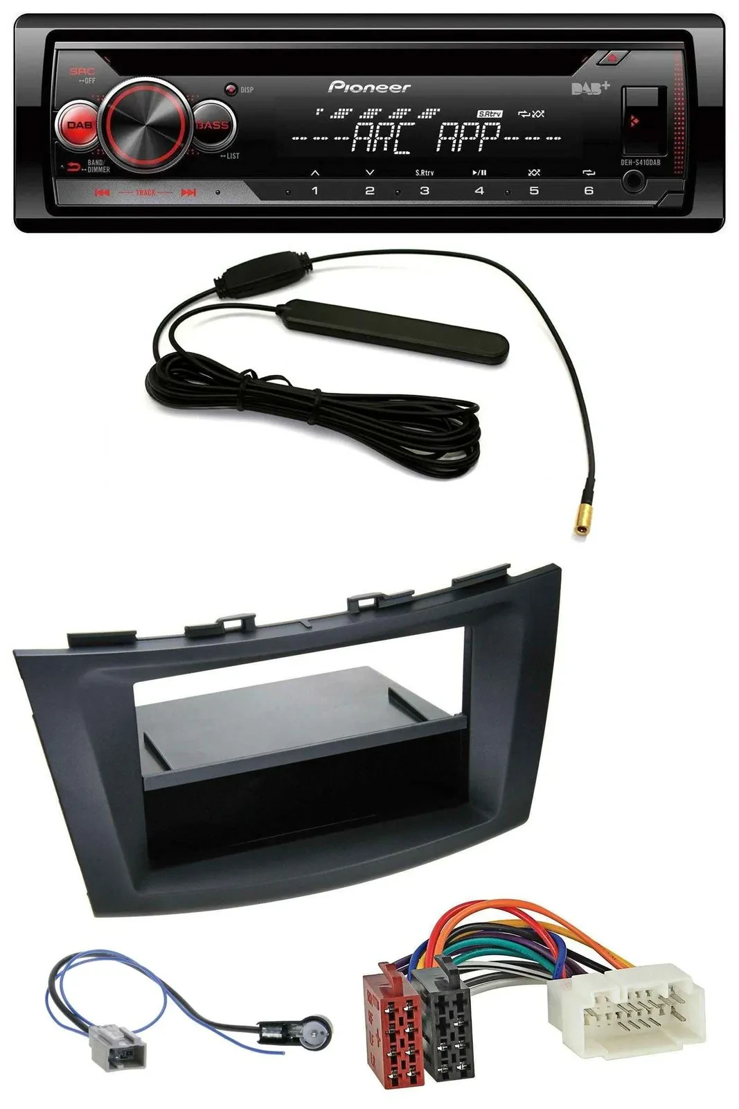 Pioneer CD USB AUX DAB MP3 Autoradio für Suzuki Swift (FZ/NZ, ab 2010)