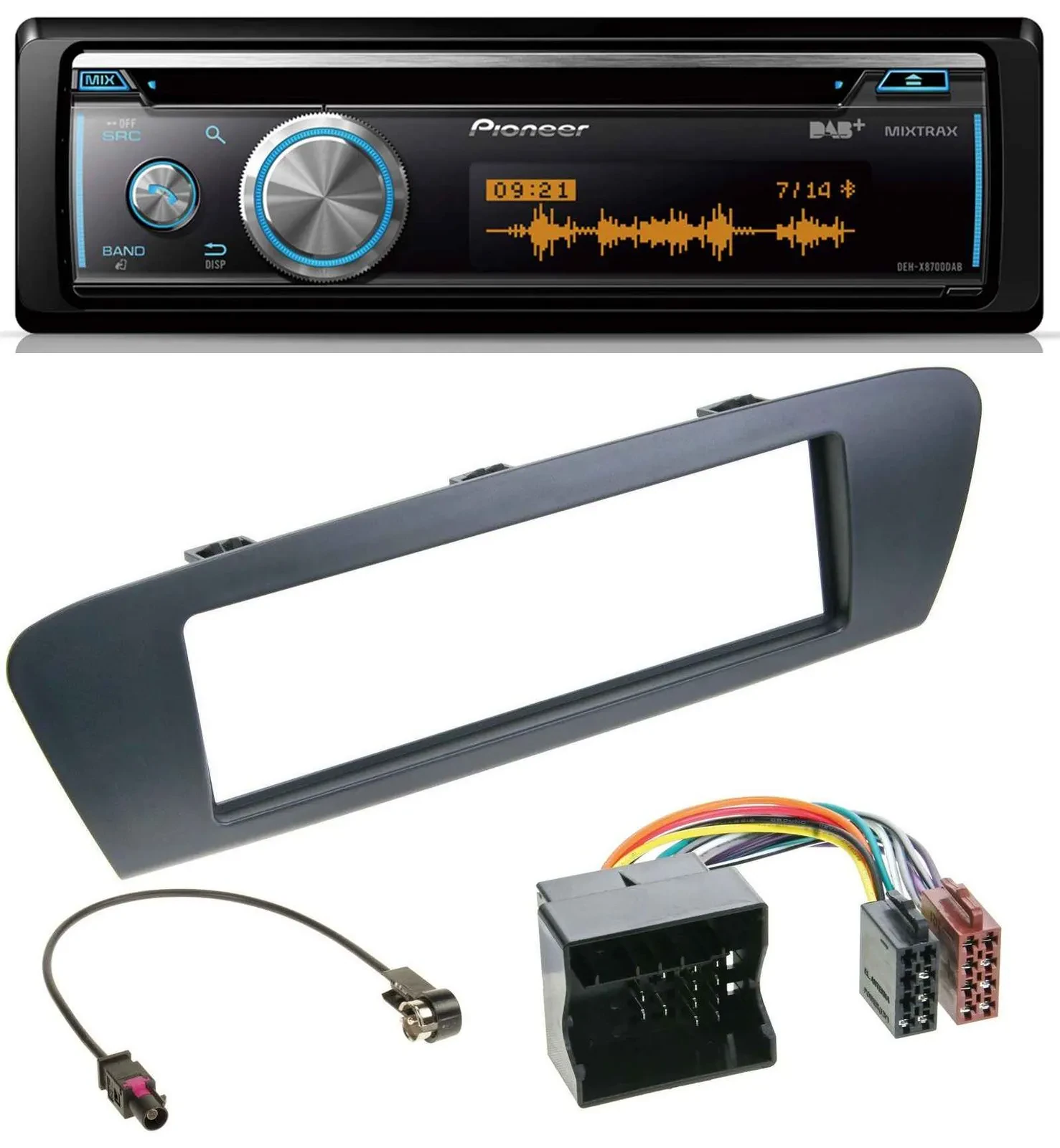 Автомагнитола для Renault Scenic (с 2012) Pioneer MP3, DAB, USB, CD, Bluetooth, серый