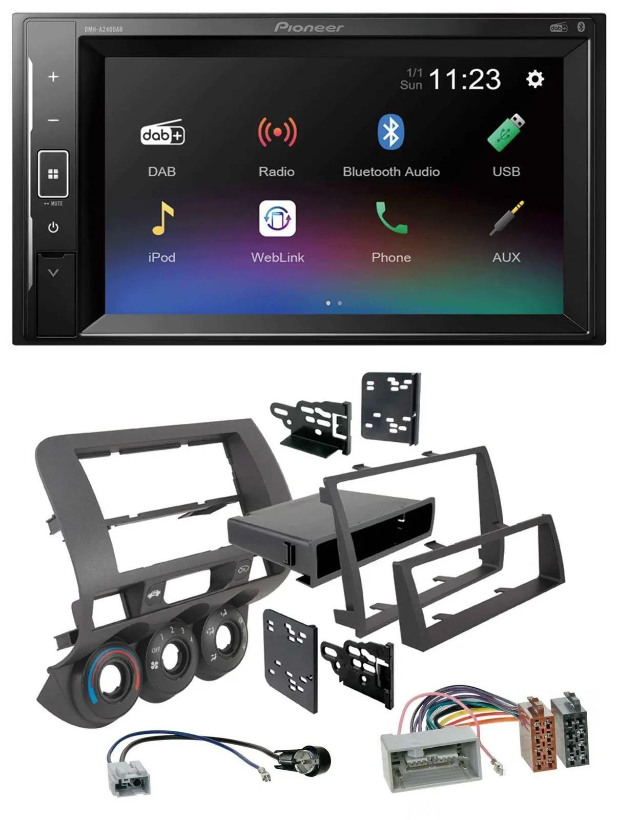 Pioneer DAB MP3 2DIN Bluetooth USB Autoradio für Honda Fit 06-07 nur US-Importe