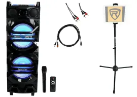 Technical Pro 3000w Rechargeable Karaoke Machine System w/Bluetooth+Tablet Stand