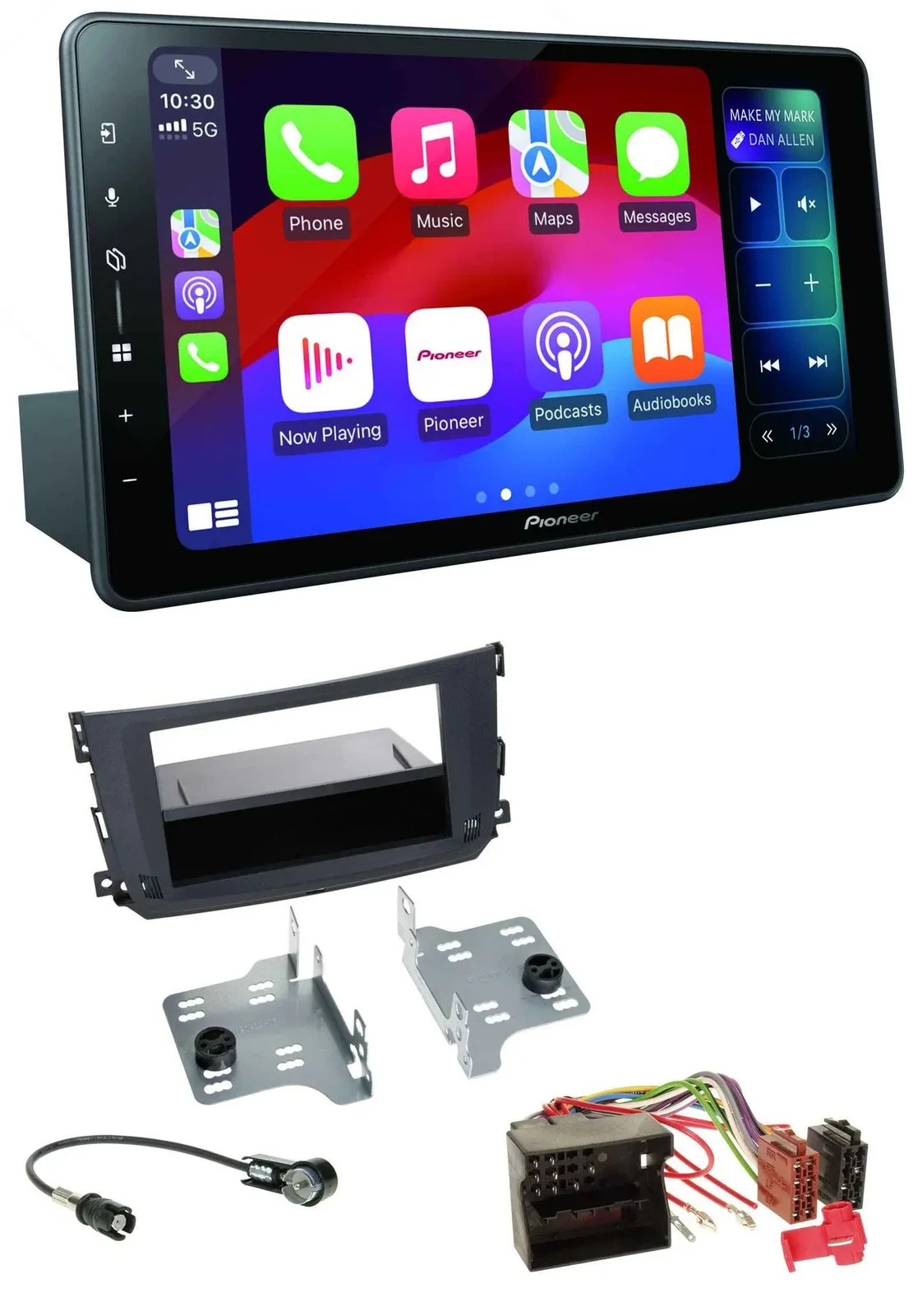 Pioneer Bluetooth DAB MP3 USB Autoradio für Smart ForTwo (451, 2010-2015)