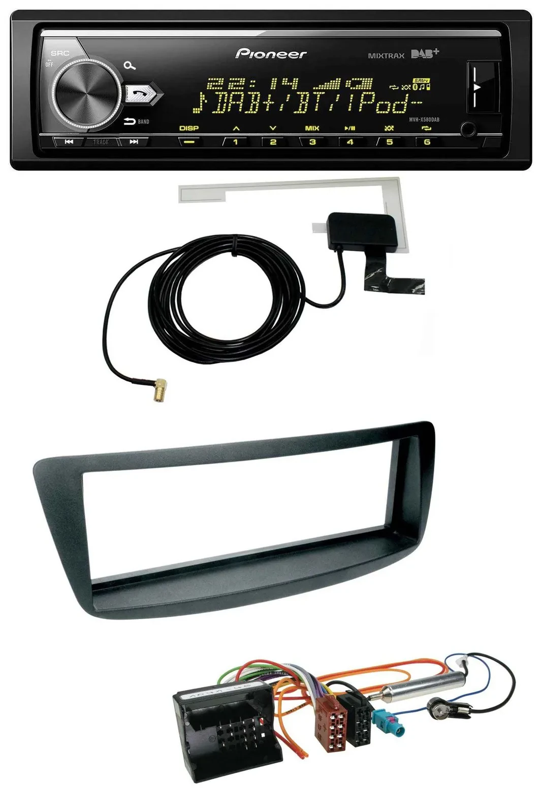 Pioneer Bluetooth DAB USB MP3 Autoradio für Citroen C1 Peugeot 107 Toyota Aygo 0