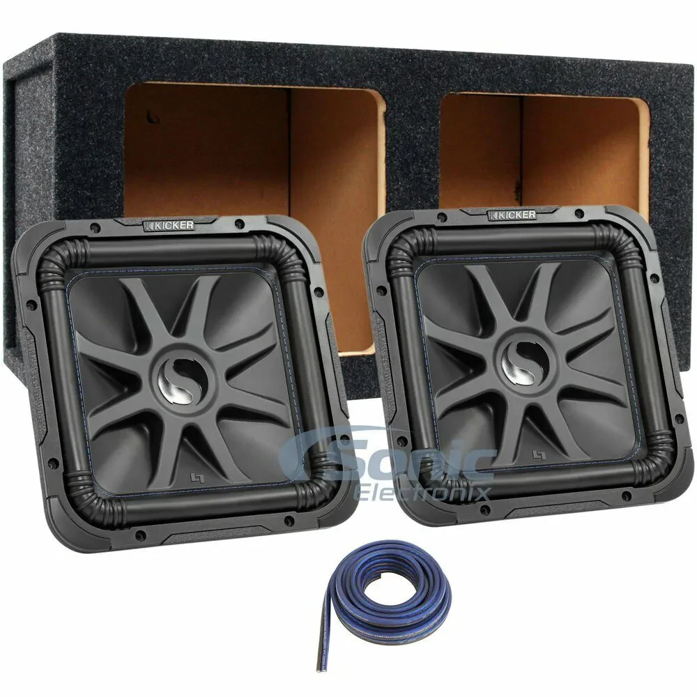 Сабвуфер для автомобиля Kicker Solo-Baric 44L7S122 12" 3000W с двойным закрытым корпусом (набор, пара)