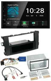 Kenwood Bluetooth Lenkrad DAB USB 2DIN Autoradio für Toyota Auris 2011-2012 schw
