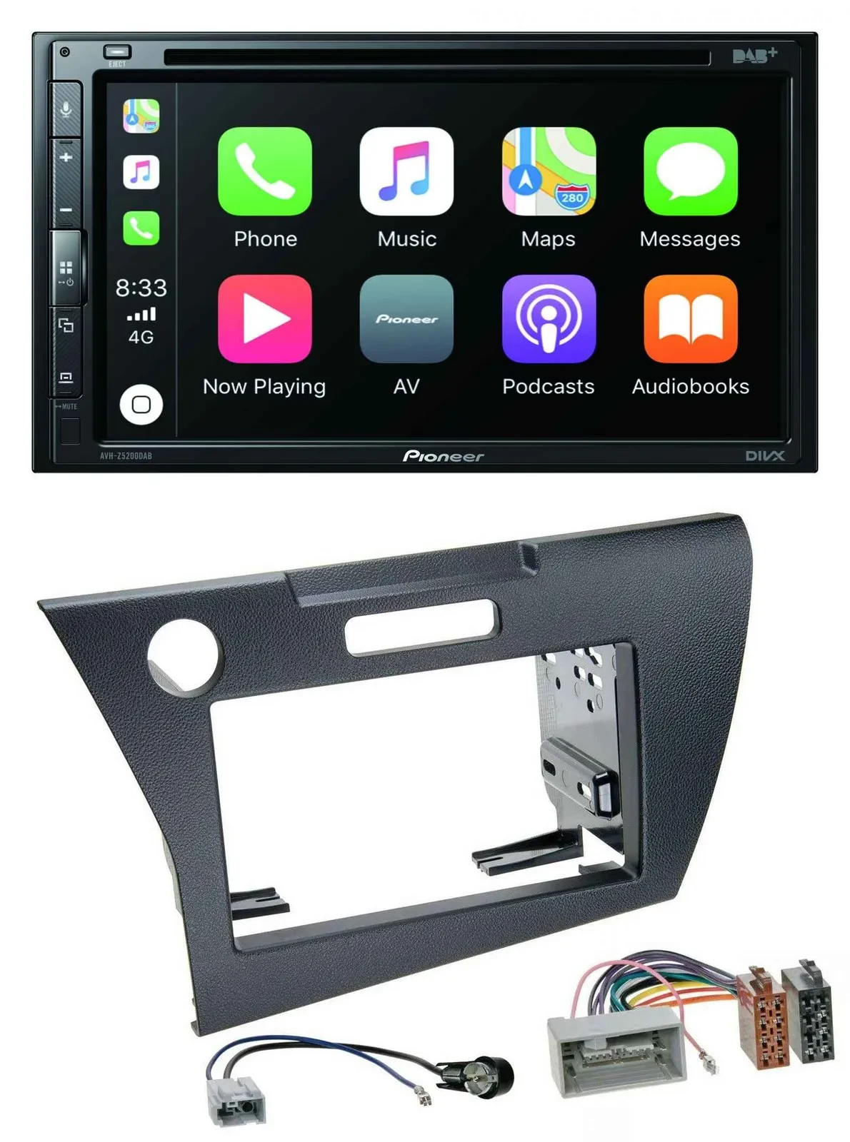 Pioneer DVD 2DIN MP3 DAB Bluetooth USB Autoradio für Honda CR-Z (ab 2010)