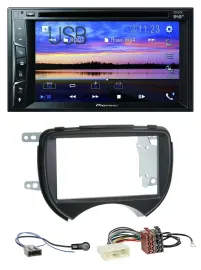 Pioneer Bluetooth 2DIN USB DVD DAB MP3 Autoradio für Nissan Micra 10-13 schwarz