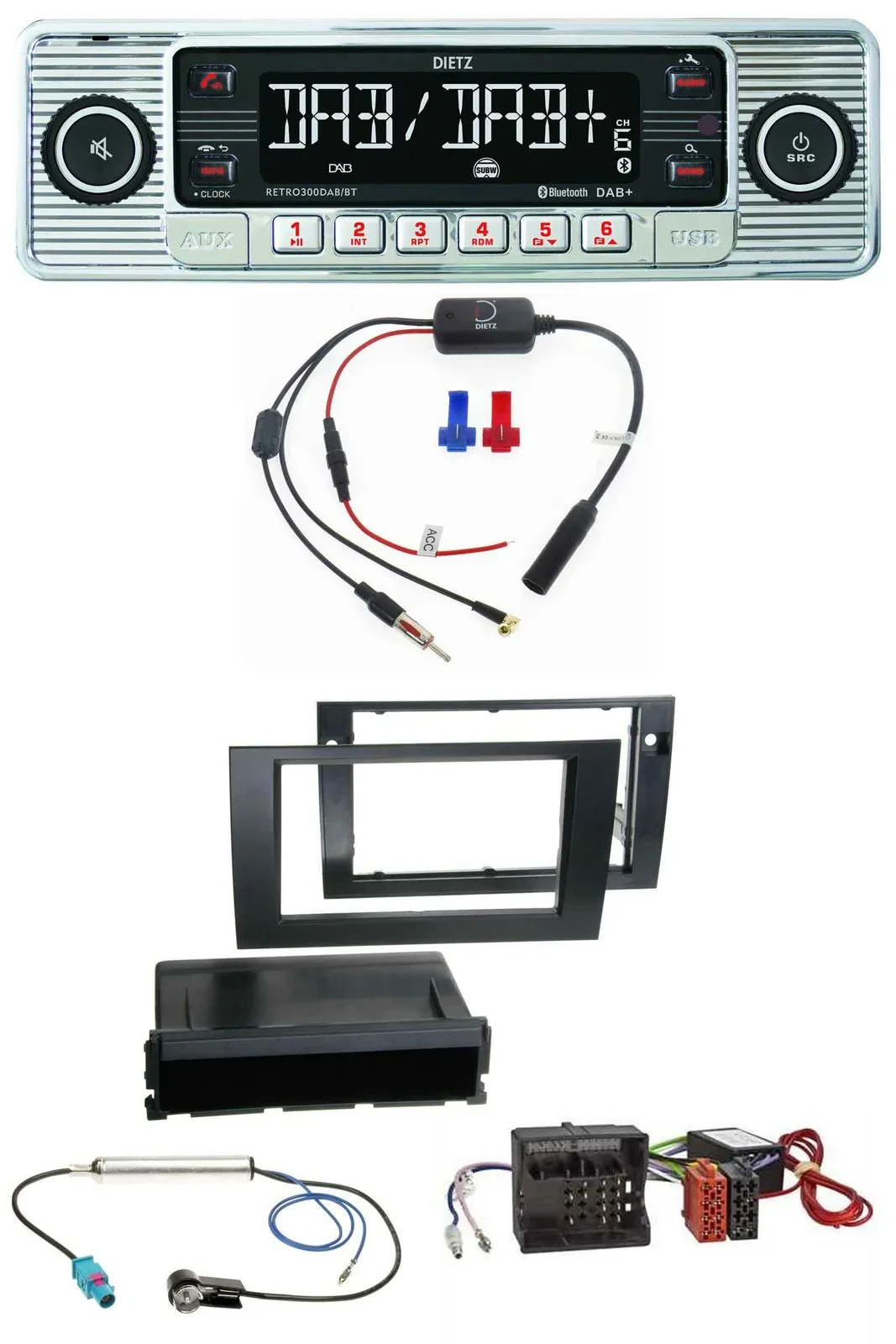 Dietz DAB USB MP3 Bluetooth Autoradio für Audi A4 B7 04-08 Symphony Aktivsystem
