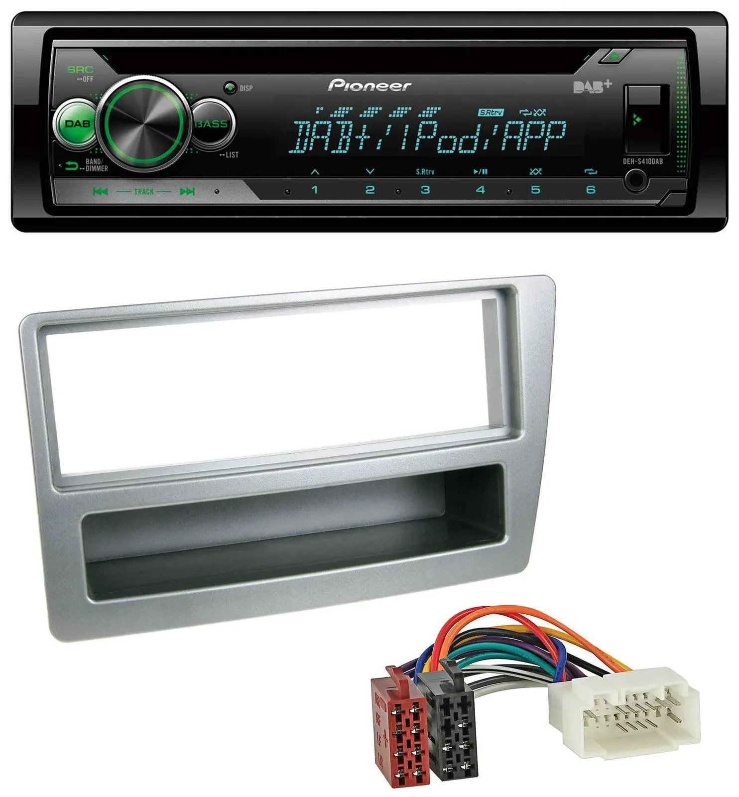 Автомагнитола Pioneer USB MP3 DAB AUX CD для Honda Civic 2004–2006, серебристая, для автоматического климата