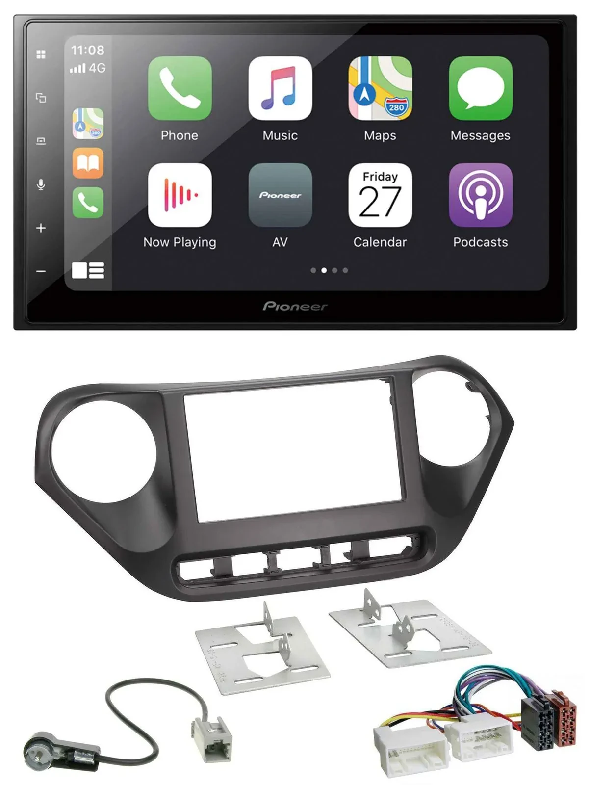 Автомагнитола для Hyundai i10 Pioneer 2-DIN, MP3, Bluetooth, DAB, USB