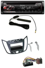 Pioneer CD USB AUX DAB MP3 Autoradio für Ford C-Max / Kuga - dunkelgrau