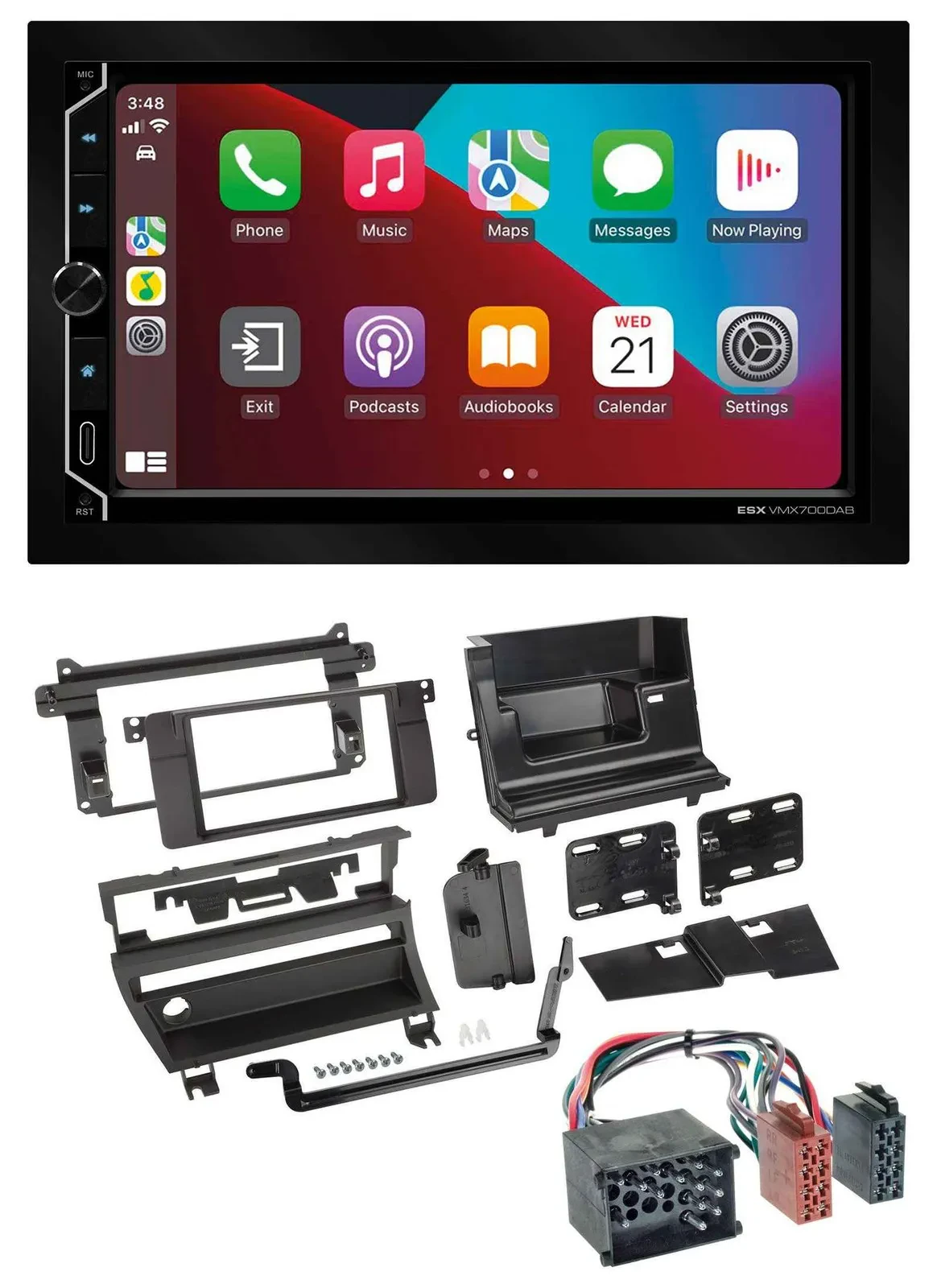 ESX 2DIN DAB USB MP3 Bluetooth Autoradio für BMW 3er 1999-2002 1 Schalteröffnung