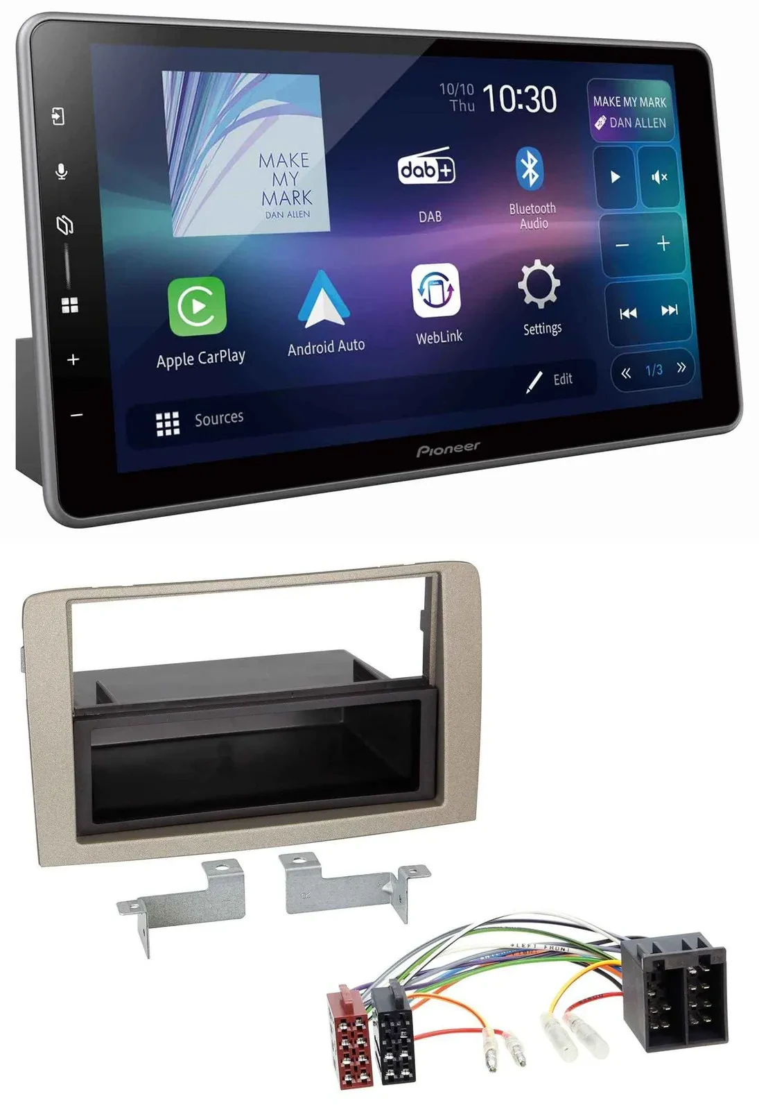 Pioneer Bluetooth USB DAB MP3 Autoradio für Lancia Musa (ab 2005)