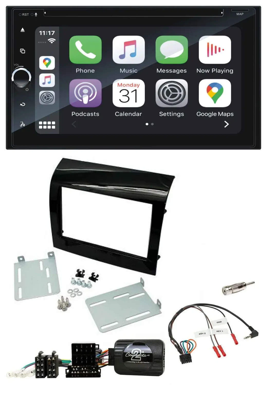 Blaupunkt DAB USB Bluetooth Lenkrad 2DIN TMC Navigation für Fiat Ducato 2012-201