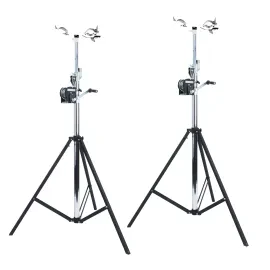 LS-4000 PRO Kurbelstativ Set 4m 85kg Belastbarkeit Stahl 3 Ausleger 2er Set