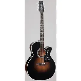 Takamine EF450C NEX Thermal Top Acoustic-Electric Guitar Transparent Black Burst