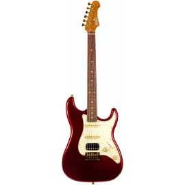 Электрогитара JET Guitars JS-480 Stratocaster HSS Gold HW Red Wine Metallic