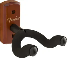 Fender Essentials Wall-Mount Acoustic or Electric Guitar Hanger, Rosewood