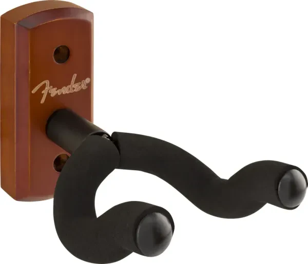Fender Essentials Wall-Mount Acoustic or Electric Guitar Hanger, Rosewood