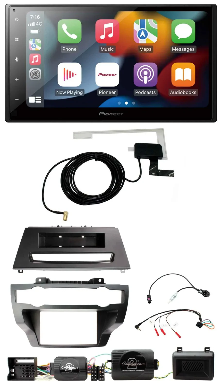 Pioneer Lenkrad USB Bluetooth DAB 2DIN Autoradio für BMW X5 X6 07-13 E70 E71 ohn