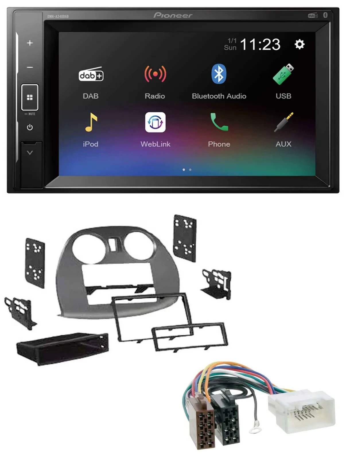Pioneer DAB MP3 2DIN Bluetooth USB Autoradio für Mitsubishi Eclipse 4G 05-12