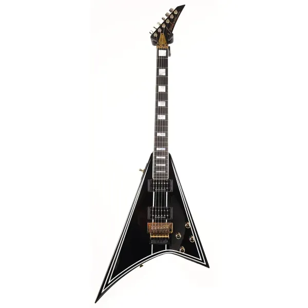 Электрогитара Jackson Custom Shop Rhoads 1.5 Floyd Black/White Pinstripes с кейсом
