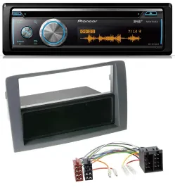 Pioneer MP3 DAB USB CD Bluetooth Autoradio für Fiat Idea (350, 03-11) - grau