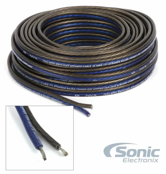 NVX XWS1650 50 ft. 100% OFC EnvyFlex 16 Gauge Speaker Cable/Wire