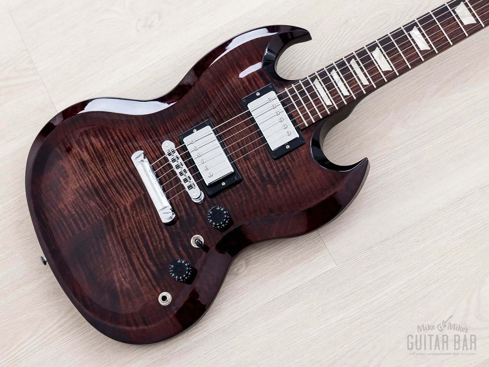 2009 Gibson Limited Run Series SG Carved Top Autumn Burst w/ Case, Hangtags, COA