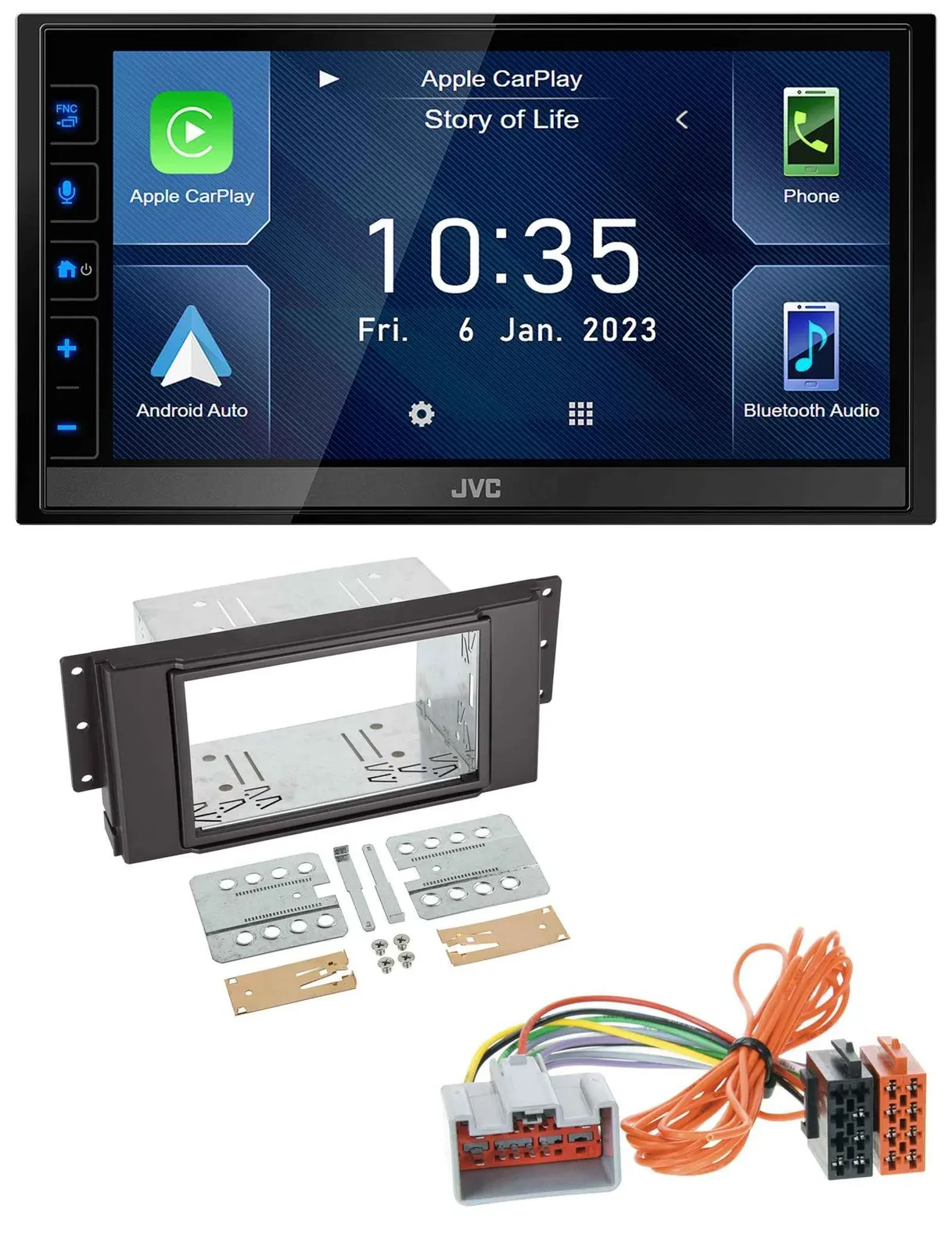 JVC DAB Bluetooth MP3 USB 2DIN Autoradio für Land Rover Free Lander 11-12