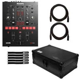 Numark Scratch 24 Bit 2-Ch Professional Serato DJ Mixer w Software & Black Case