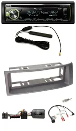 Pioneer MP3 USB CD DAB Lenkrad Autoradio für Renault Megane Scenic 96-00 anthraz