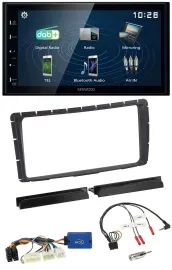 Автомагнитола для Toyota Hilux Kenwood 2DIN, Bluetooth, USB, DAB, 28-pin, поддержка управления на руле