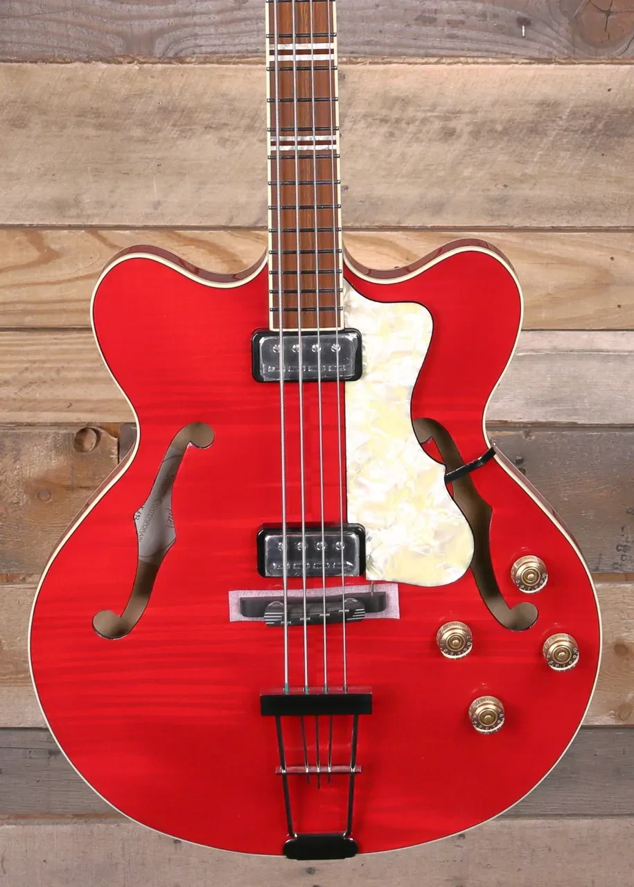 Hofner HCT-500/7 Verythin Bass Transparent  Red