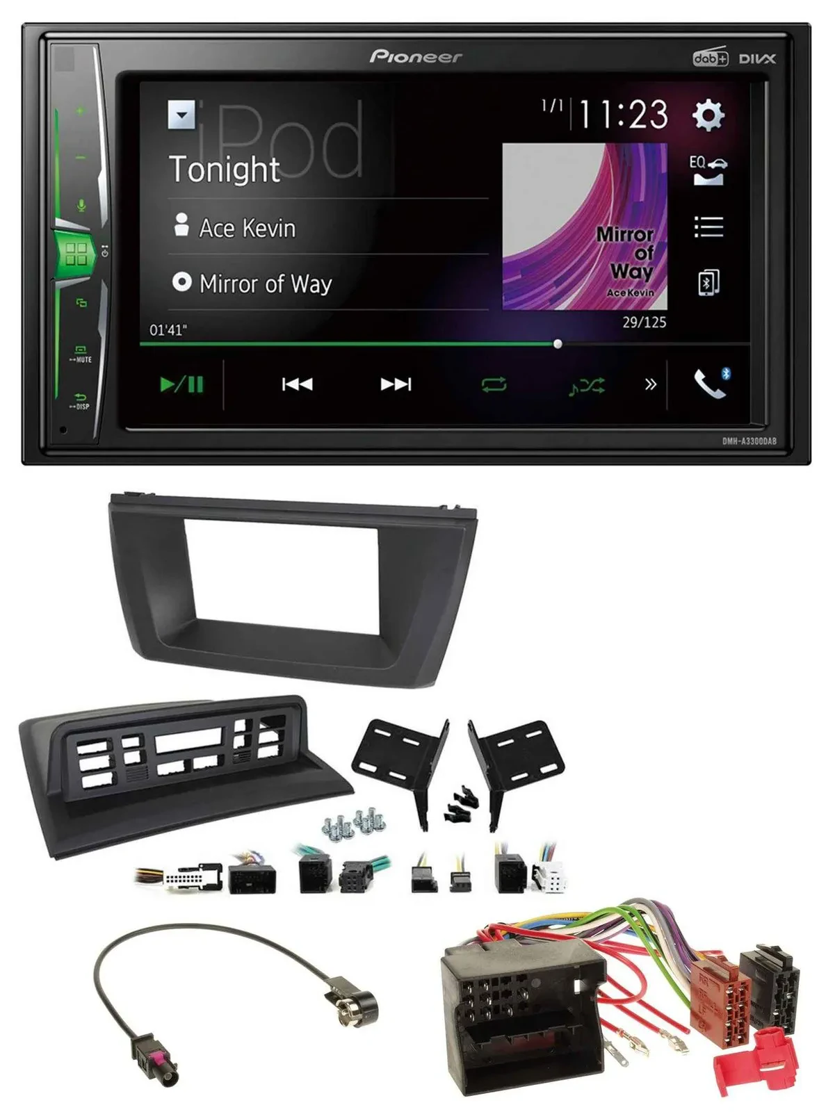 Автомагнитола для BMW X3 (E83) 2004–2010 Pioneer 2DIN, MP3, DAB, USB, Bluetooth
